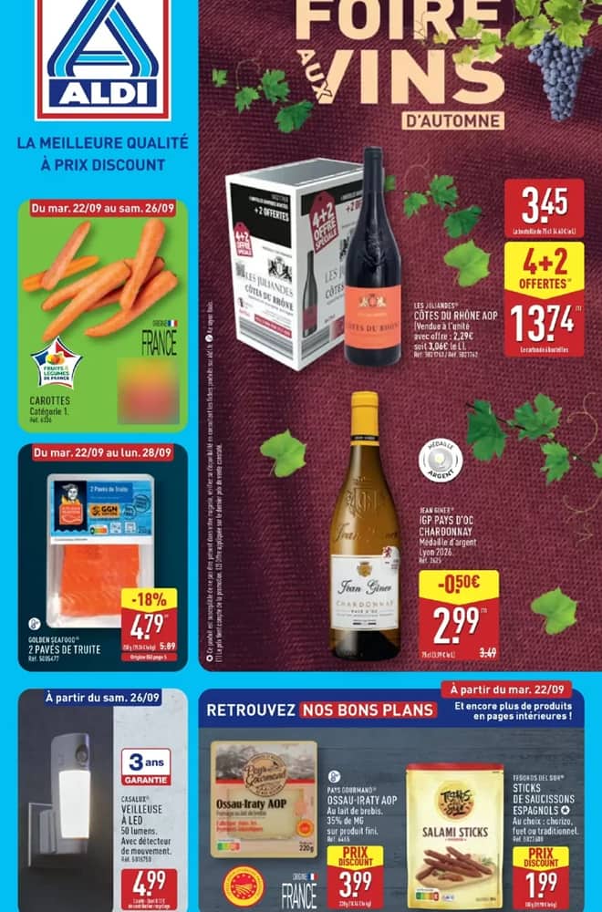 Couverture du catalogue Aldi, valable 22–28 septembre 2026
