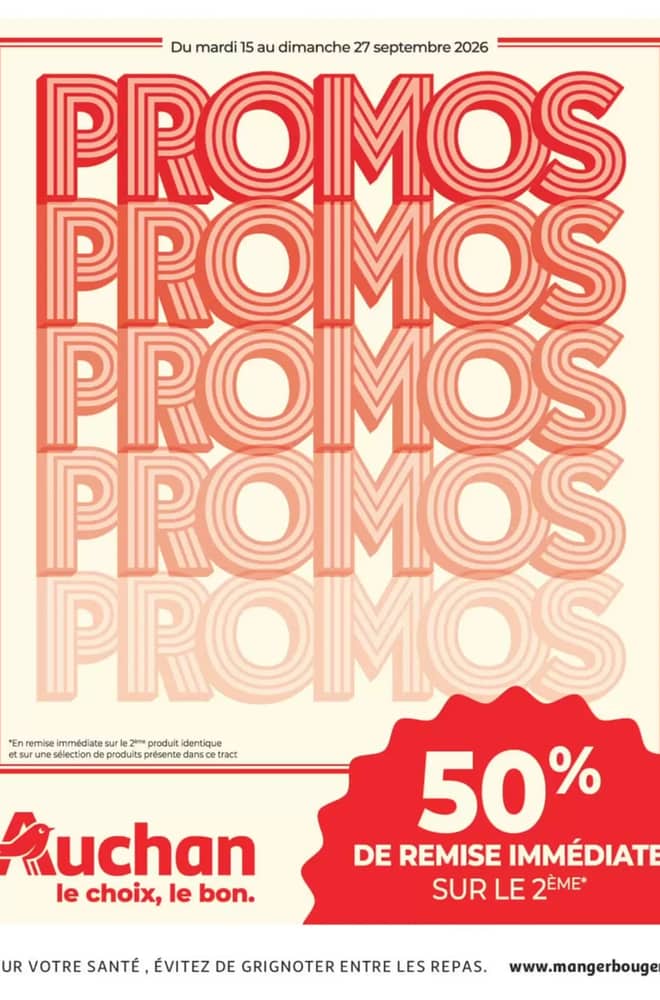 Couverture du catalogue Auchan, valable 15–27 septembre 2026