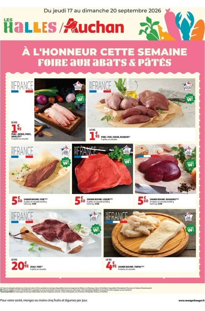 Couverture du catalogue Auchan, valable 17–20 septembre 2026