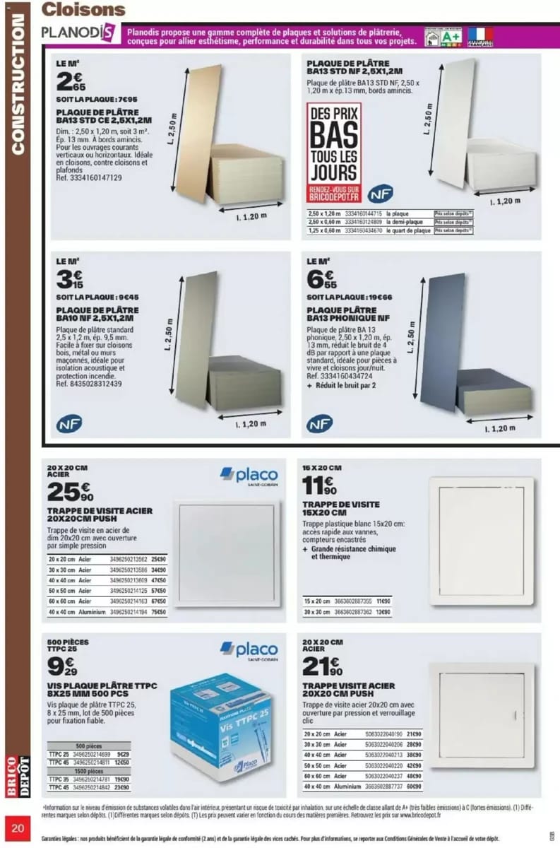 Catalogue Brico Dépôt, page 20 sur 108