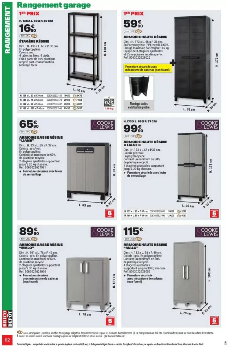 Catalogue Brico Dépôt, page 62 sur 108