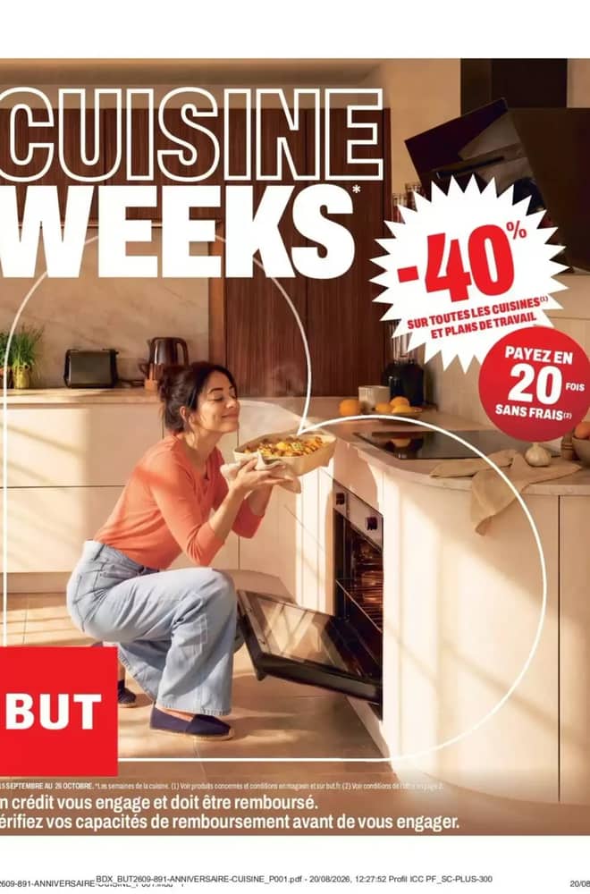Couverture du catalogue BUT, valable 15 septembre 2026 – 26 octobre 2026