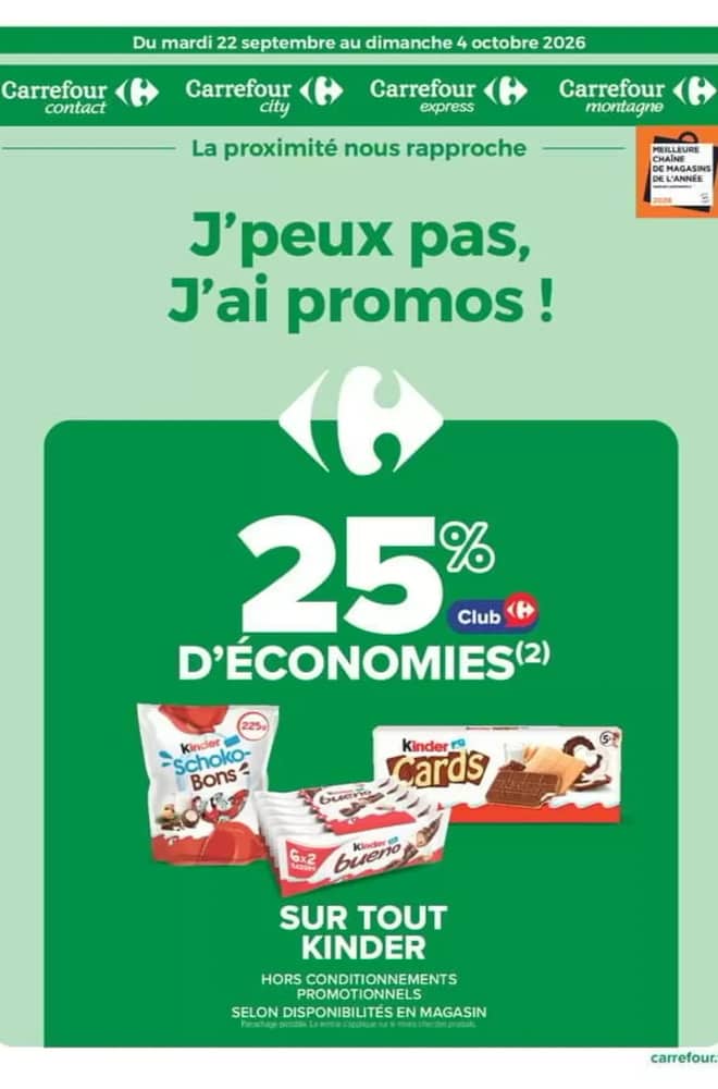 Couverture du catalogue Carrefour City, valable 22 septembre 2026 – 4 octobre 2026
