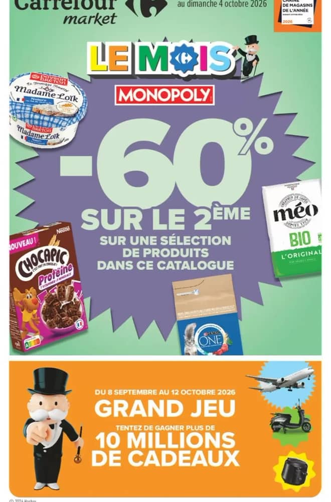 Couverture du catalogue Carrefour Market, valable 22 septembre 2026 – 4 octobre 2026