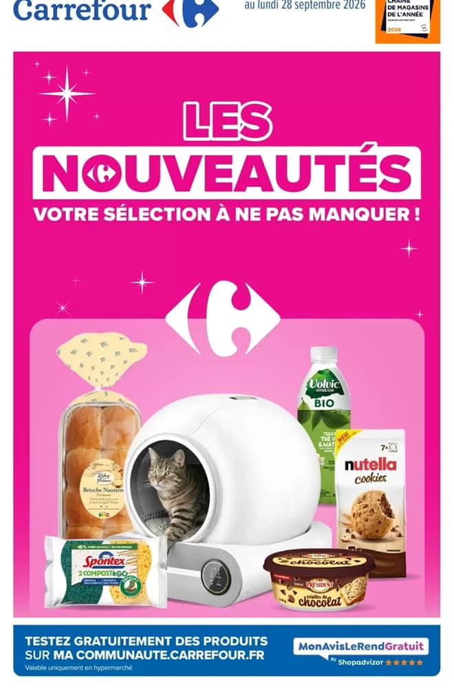 Couverture du catalogue Carrefour, valable 1–28 septembre 2026