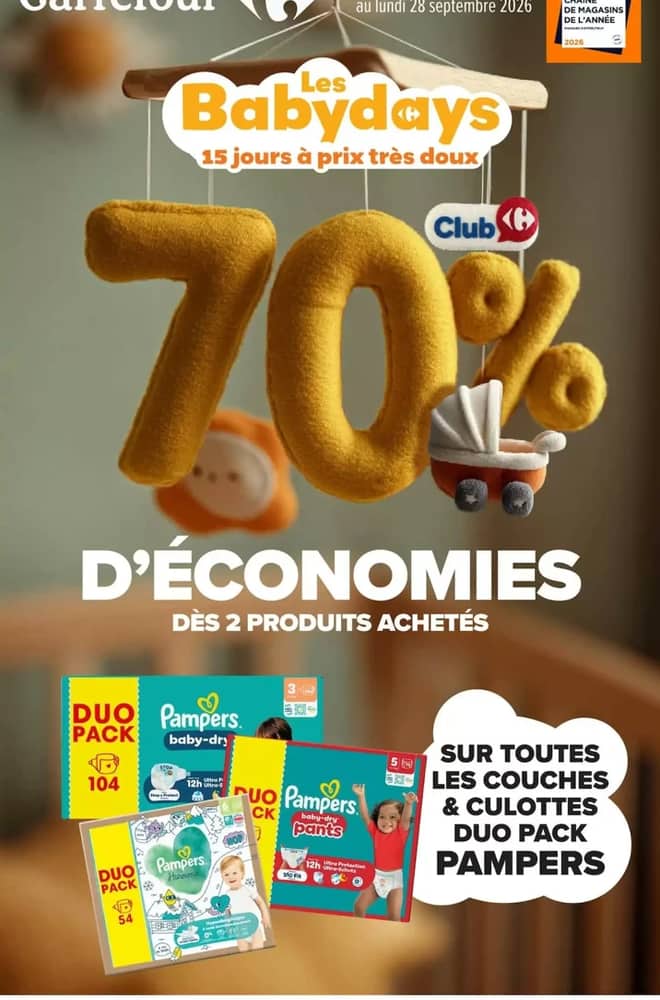 Couverture du catalogue Carrefour, valable 15–28 septembre 2026