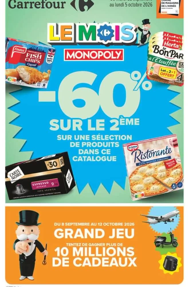 Couverture du catalogue Carrefour, valable 22 septembre 2026 – 5 octobre 2026