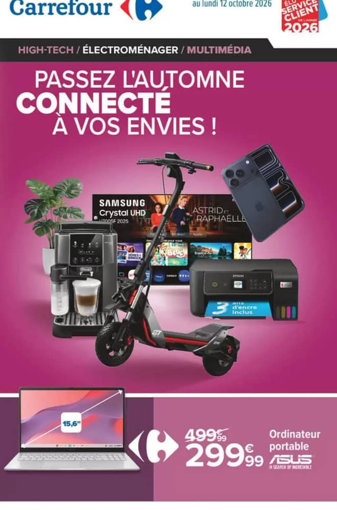 Couverture du catalogue Carrefour, valable 25 septembre 2026 – 12 octobre 2026