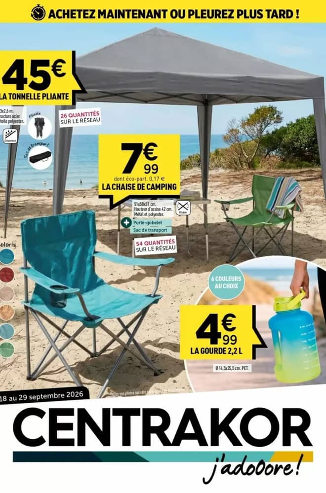 Couverture du catalogue Centrakor, valable 18–29 septembre 2026