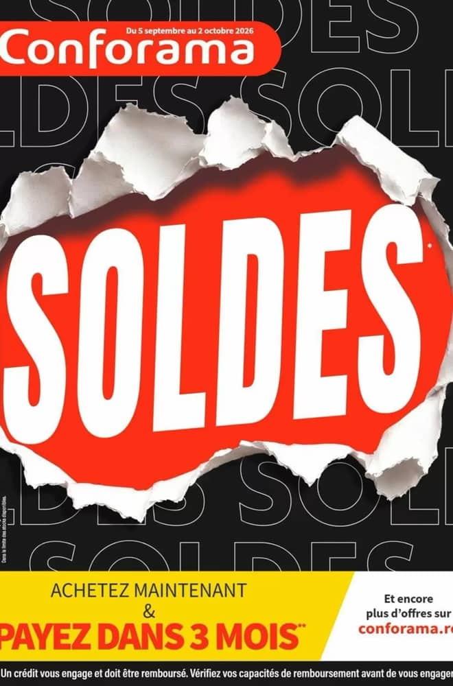 Couverture du catalogue Conforama, valable 8 septembre 2026 – 2 octobre 2026