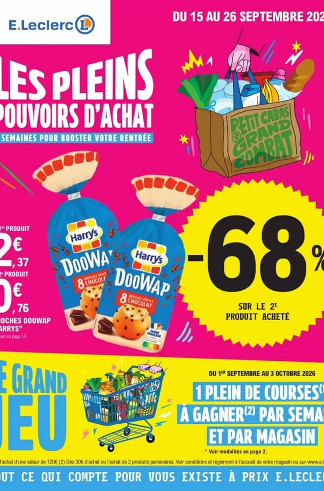 Couverture du catalogue E.Leclerc, valable 15–22 septembre 2026