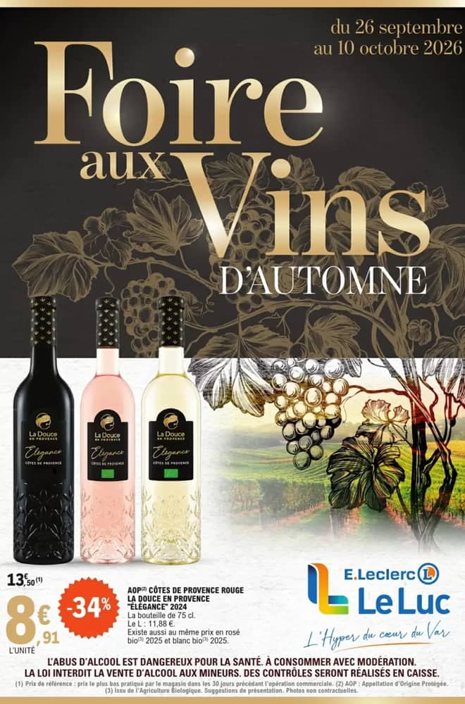 Couverture du catalogue E.Leclerc, valable 26 septembre 2026 – 10 octobre 2026