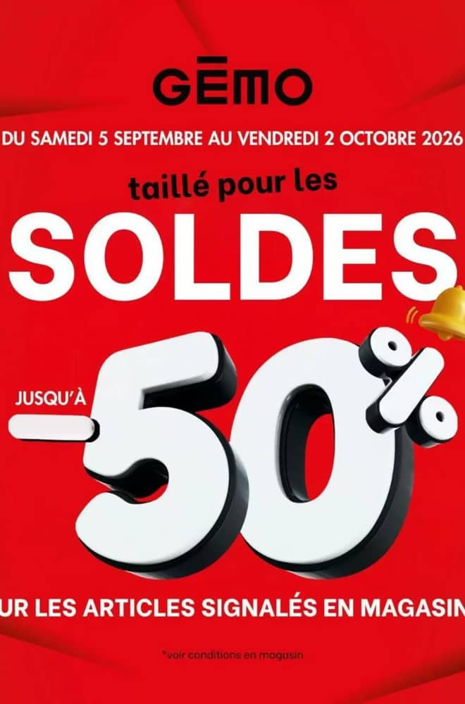 Couverture du catalogue Gemo, valable 8 septembre 2026 – 2 octobre 2026