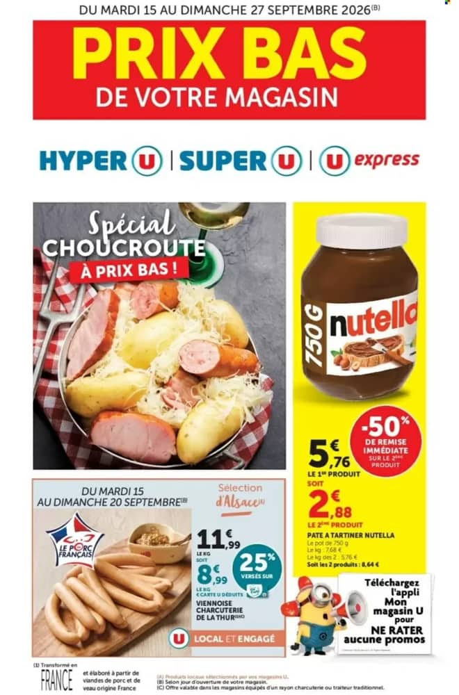Couverture du catalogue Hyper U, valable 15–27 septembre 2026