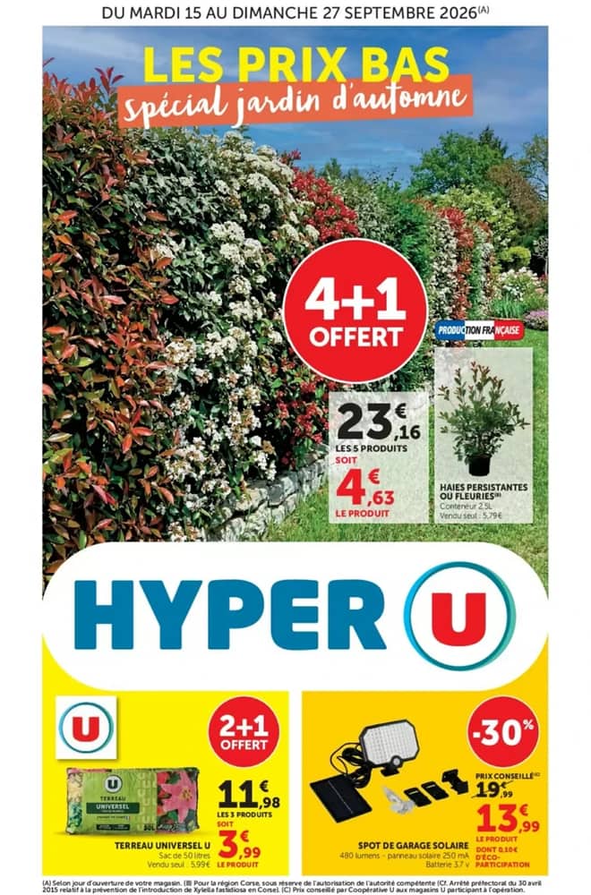 Couverture du catalogue Hyper U, valable 15–27 septembre 2026