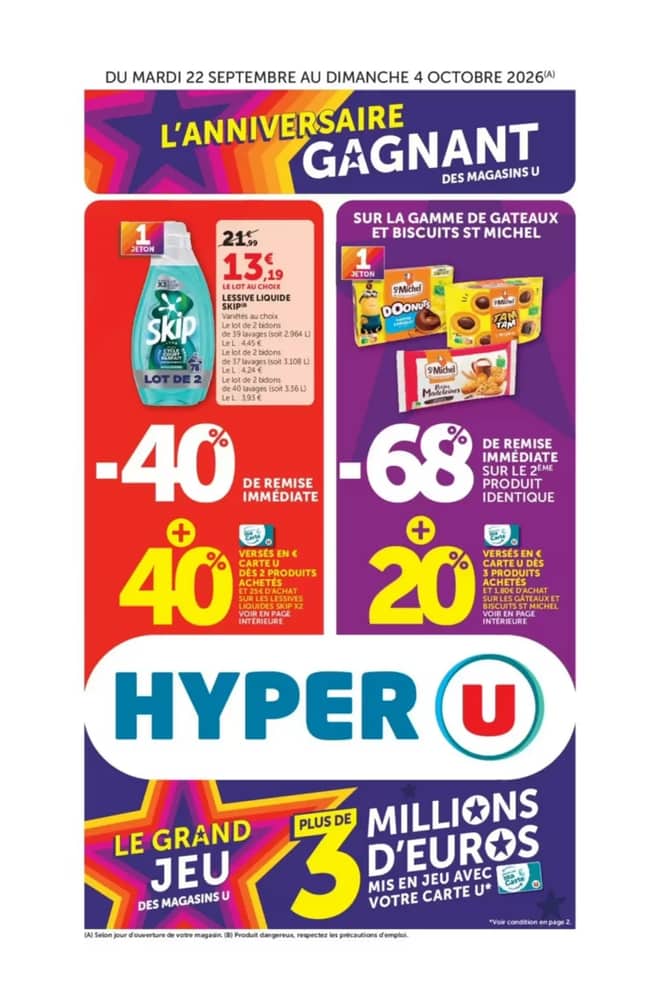 Couverture du catalogue Hyper U, valable 22 septembre 2026 – 4 octobre 2026