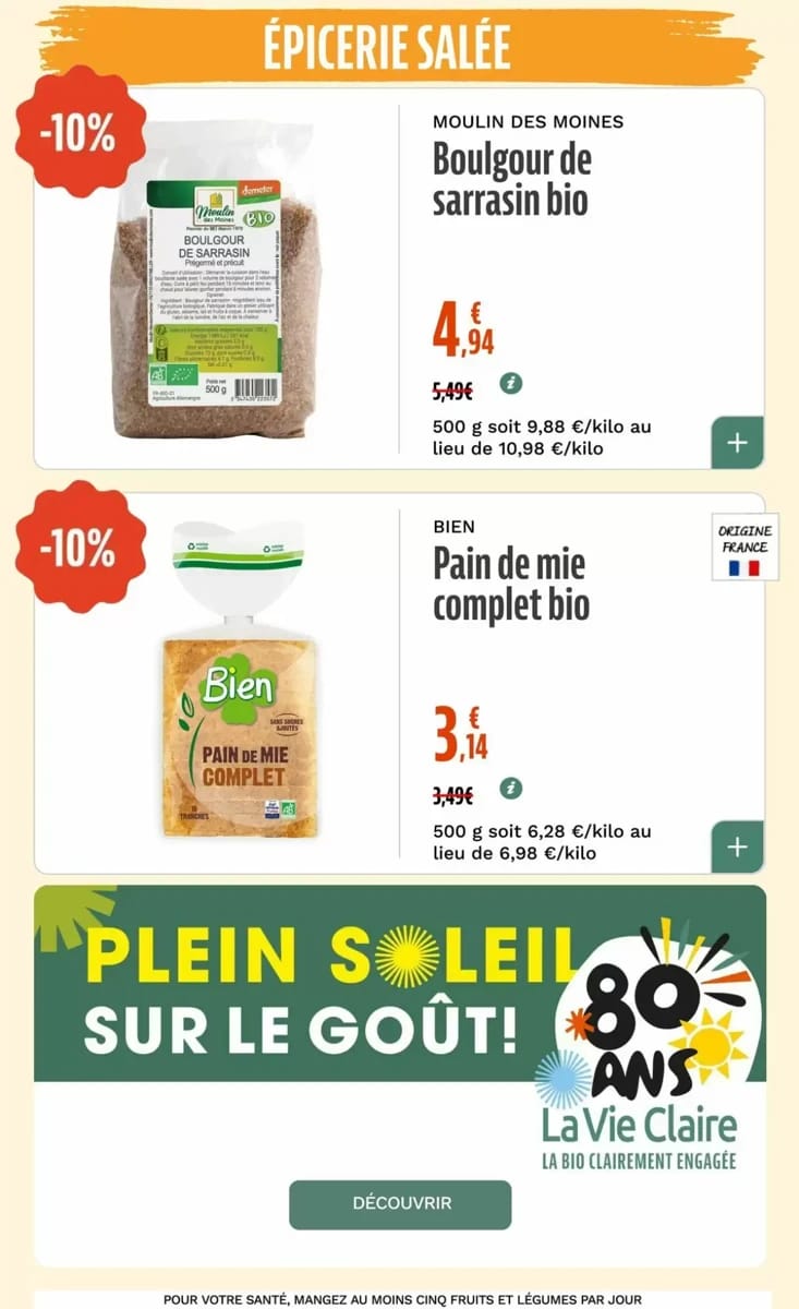 Catalogue La Vie Claire, page 10 sur 74