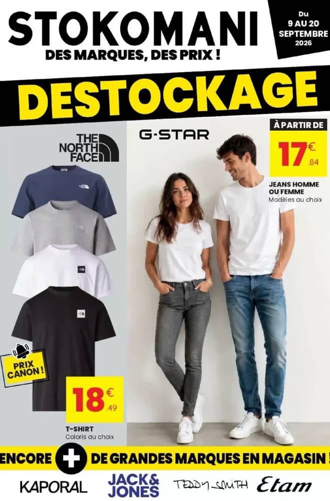 Couverture du catalogue Stokomani, valable 9–20 septembre 2026