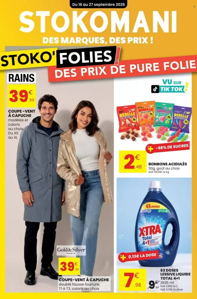 Couverture du catalogue Stokomani, valable 16–27 septembre 2026