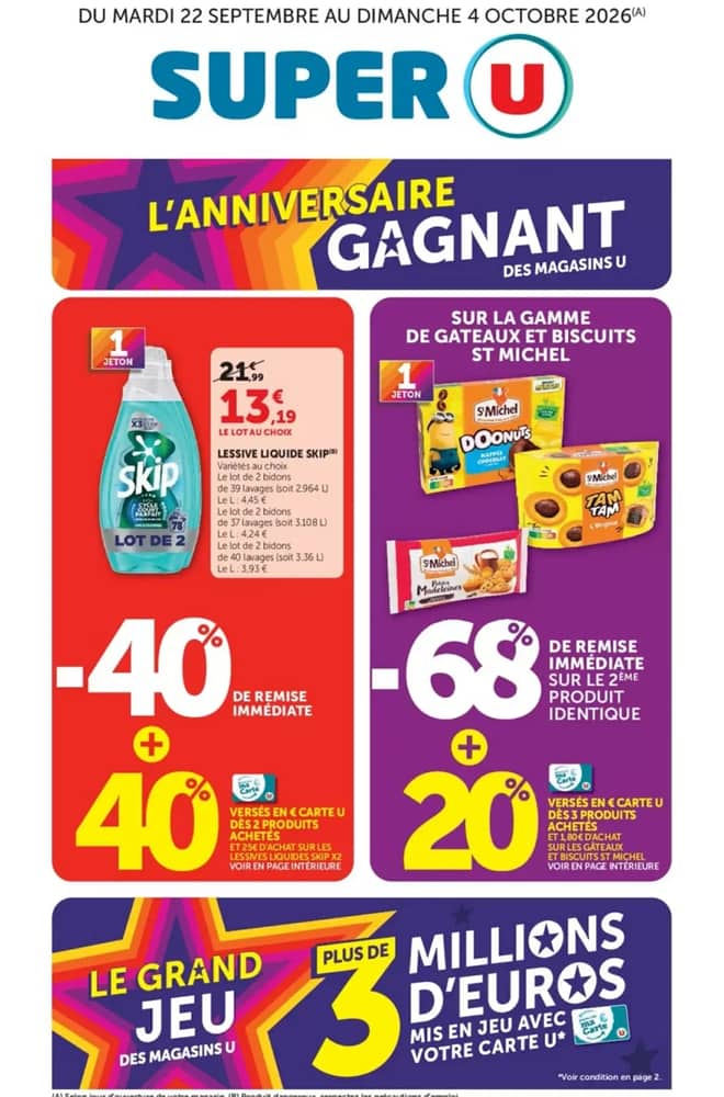 Couverture du catalogue Super U, valable 22 septembre 2026 – 4 octobre 2026